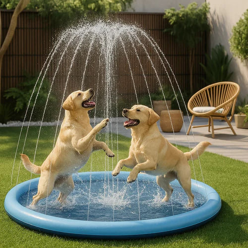 AquaPlay™ – Foldable Dog Pool for Summer Splash & Cooling